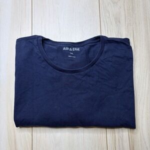 Ash & Erie Mens Crew Neck T-Shirt 100% Cotton Short Sleeve Navy Blue Size XXL